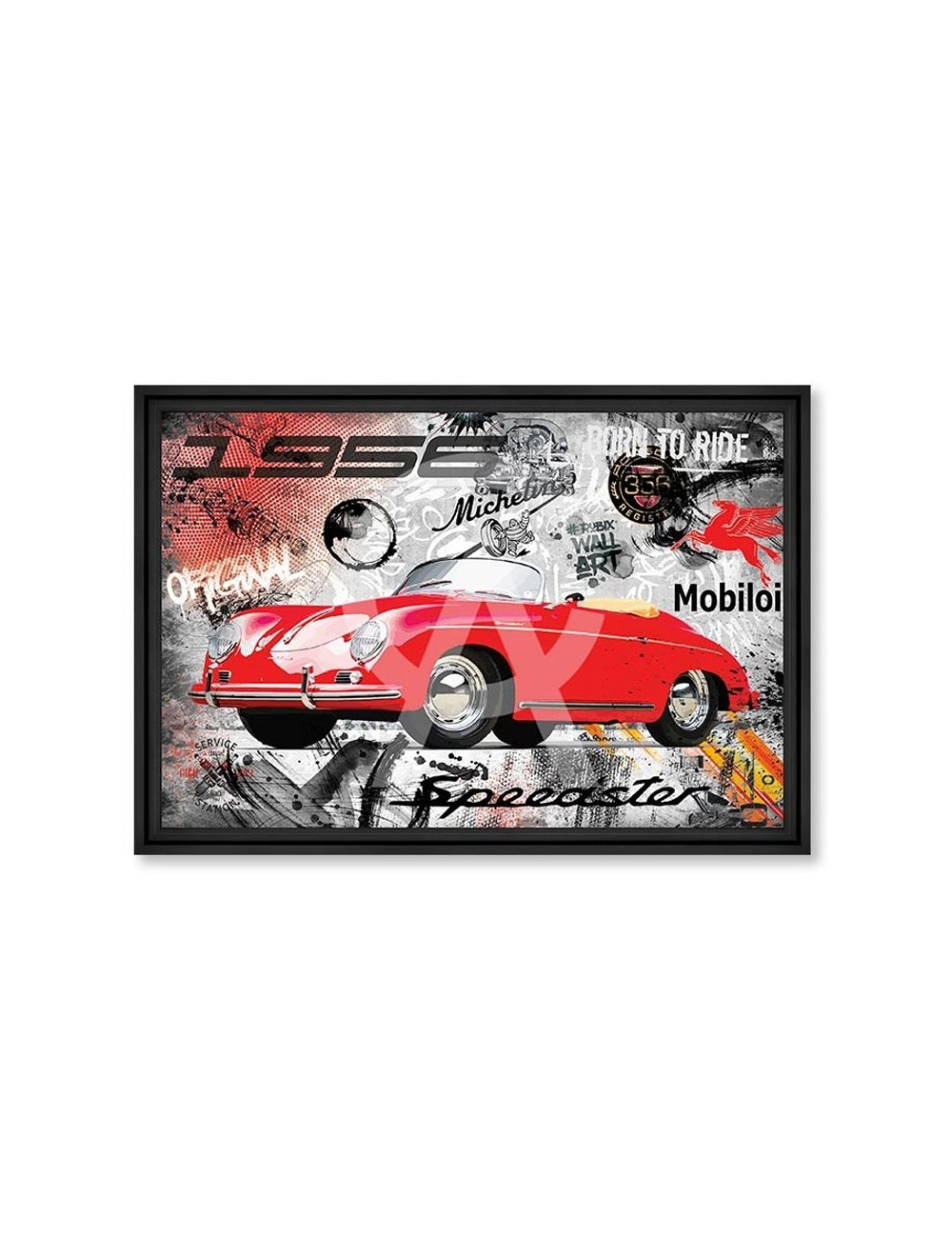 Tableau voiture Porsche 356 Speedster rouge – Rubix