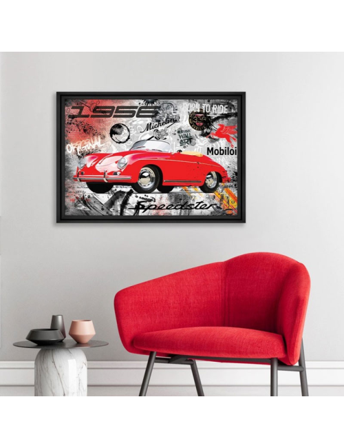Tableau voiture Porsche 356 Speedster rouge – Rubix