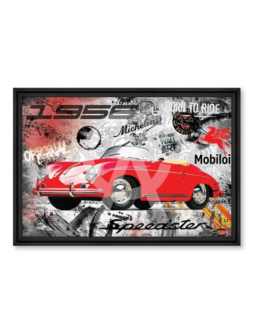 Tableau grand format Porsche 356 Speedster rouge 80x120 – Rubix