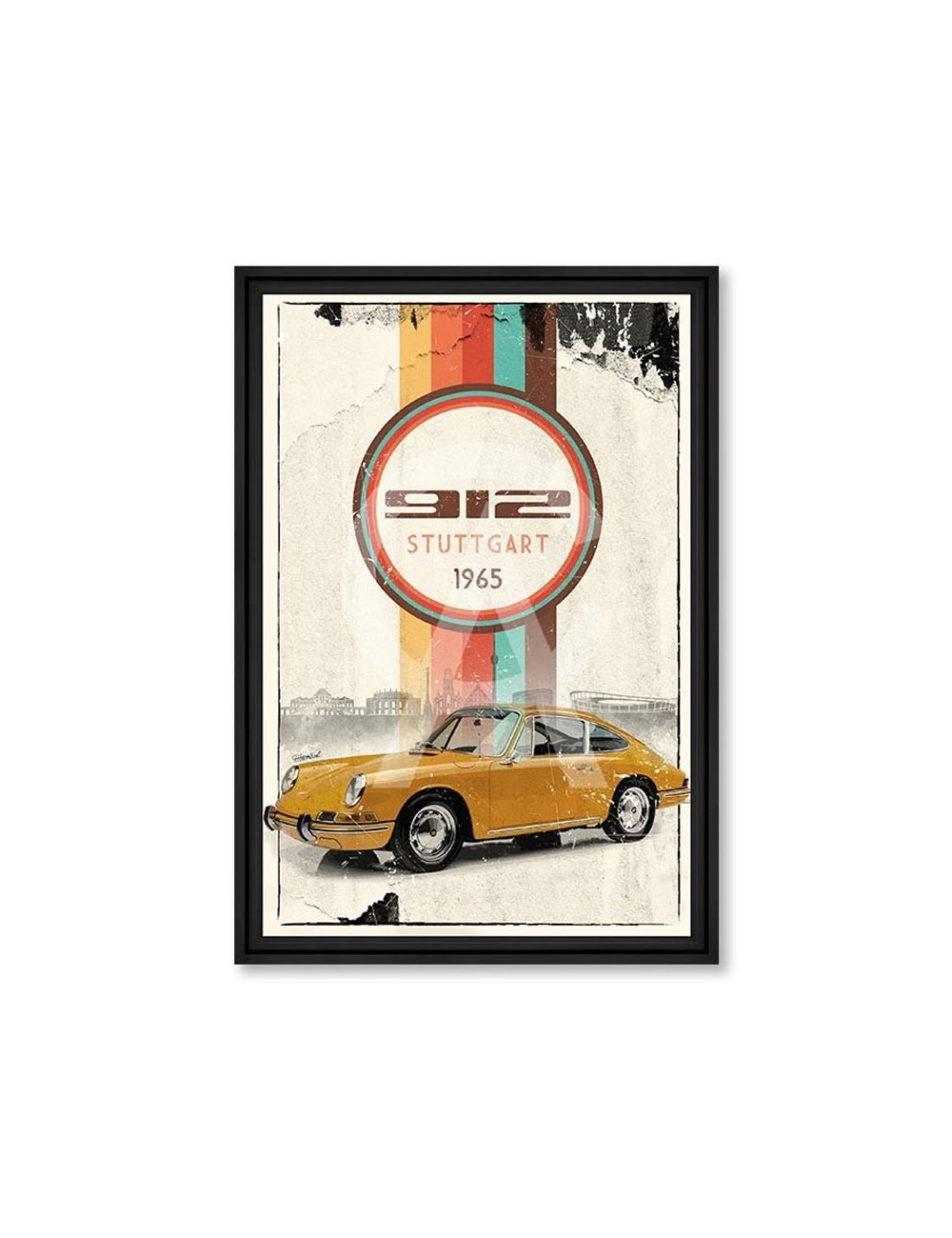 Tableau grand format Porsche 912 Color 80x120 – Rubix
