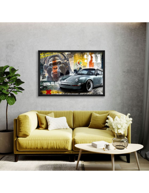 Tableau grand format Porsche 911 Never Stop 80x120 – Rubix