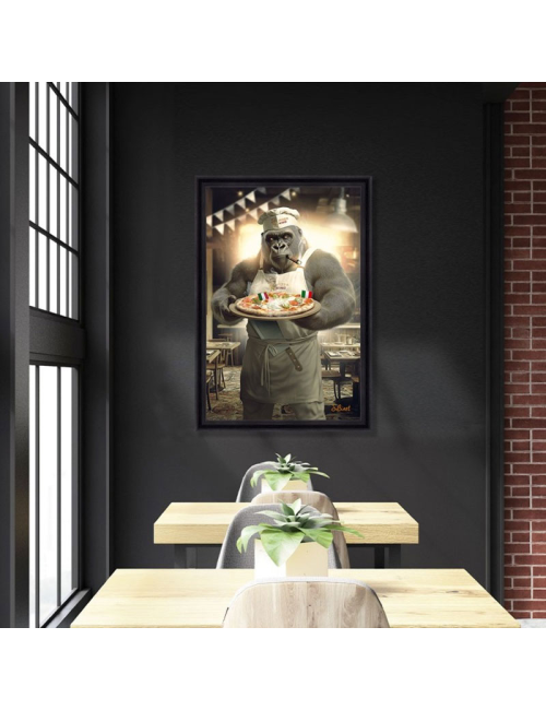 Tableau King Pizza Grand Format 80x120 – Sylvain Binet