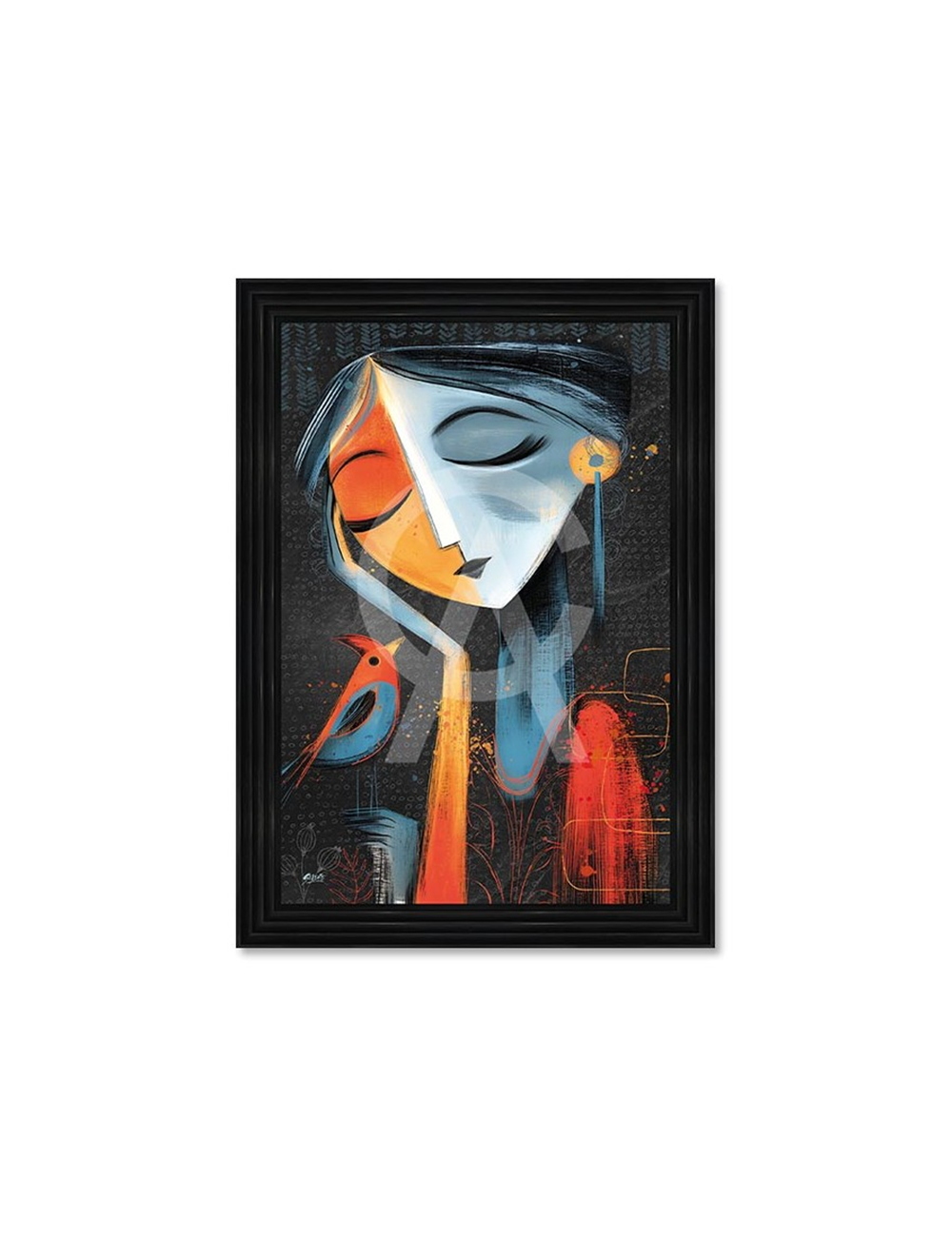 Tableau La jeune femme et l’oiseau – Seleste