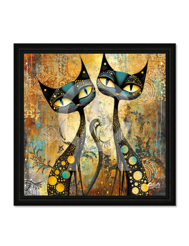 Tableau 2 grands chats – Seleste