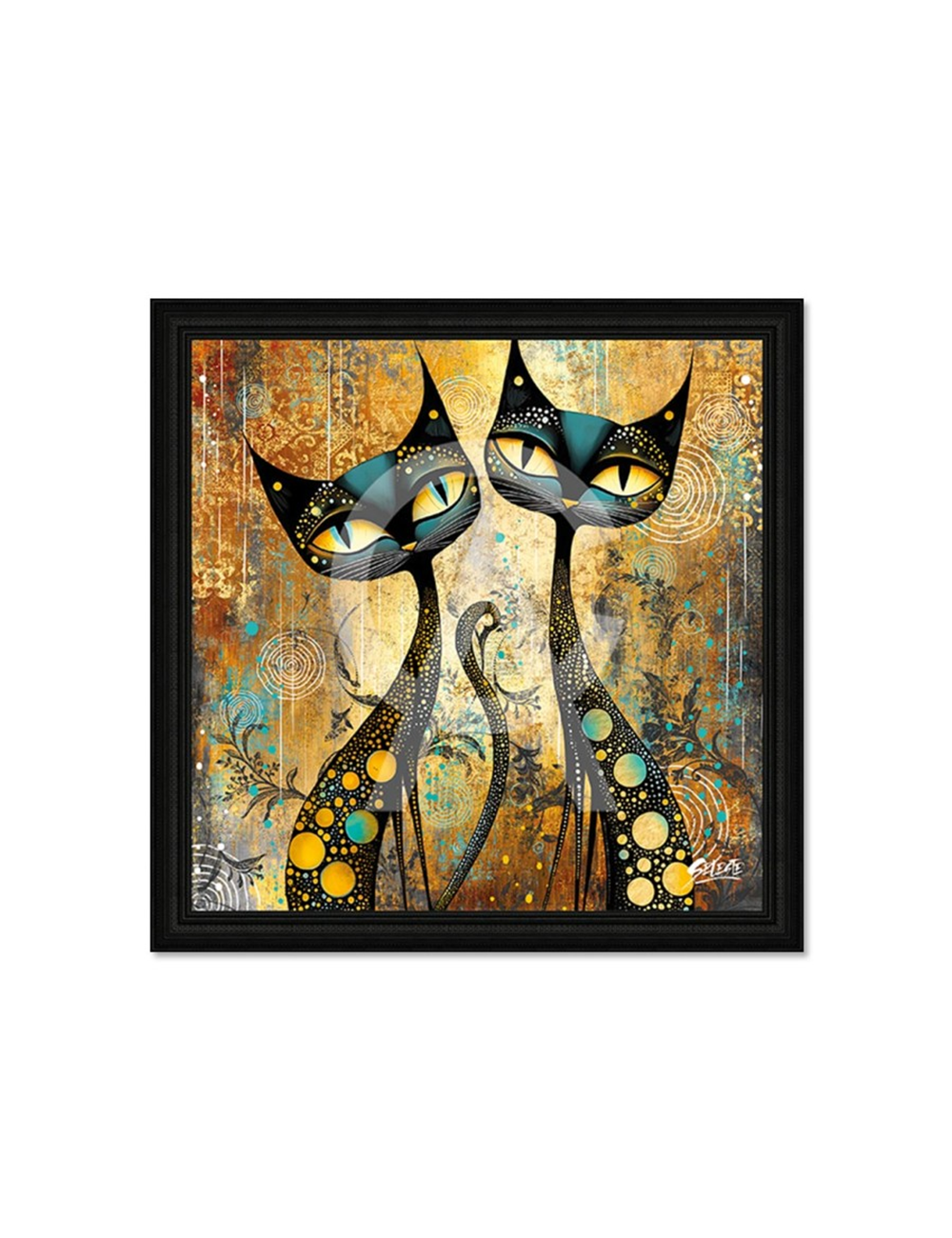 Tableau 2 grands chats – Seleste