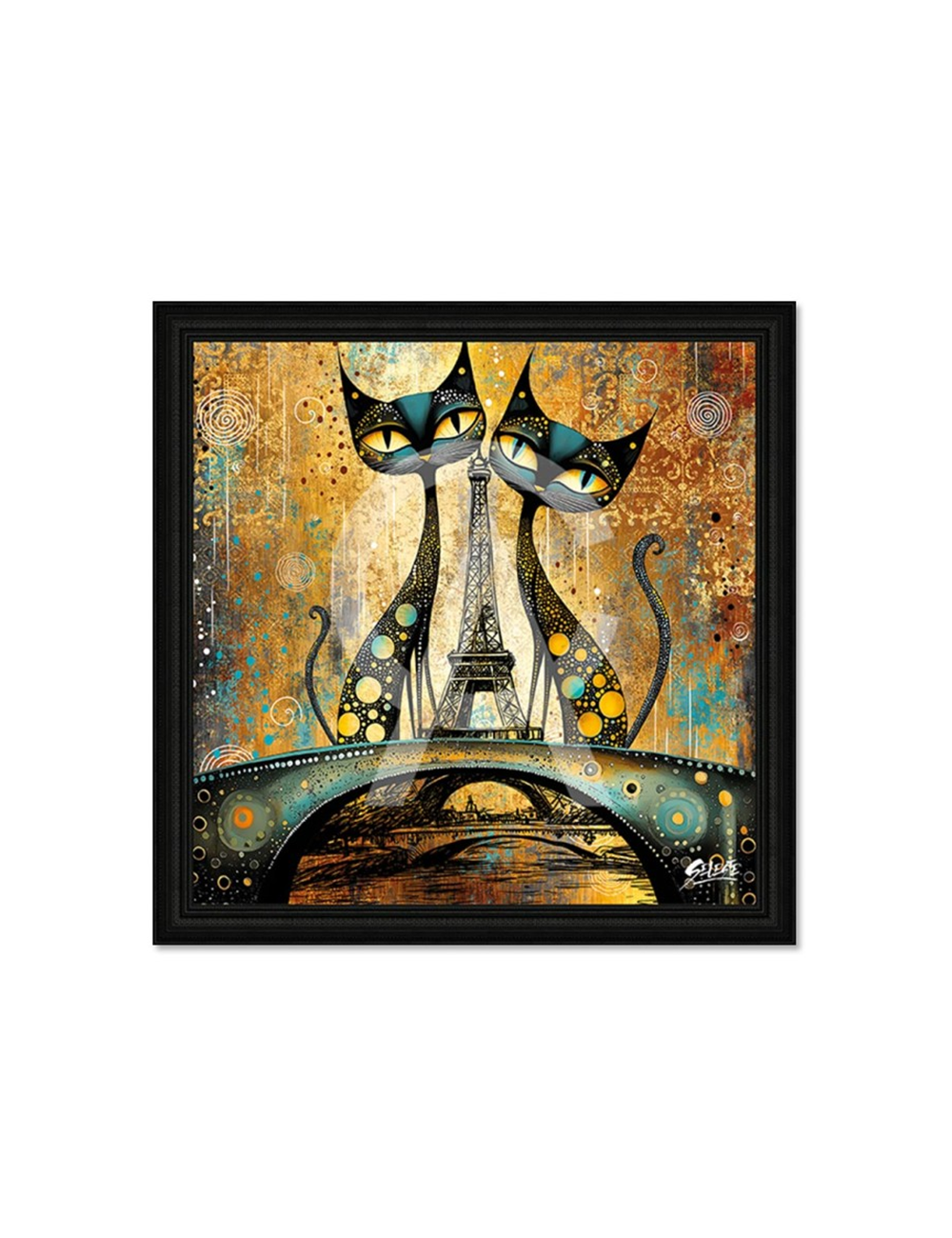 Tableau 2 chats sur le pont – Seleste