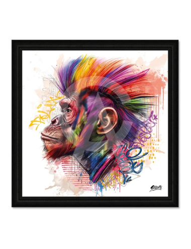 Tableau Seleste Singe Punk décoration murale contemporaine
