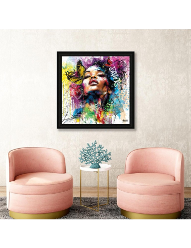 Tableau Seleste Femme Papillons décoration murale contemporaine