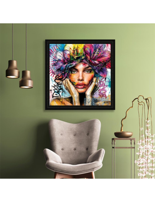 Tableau Femme Fleur Aquarelle – Seleste