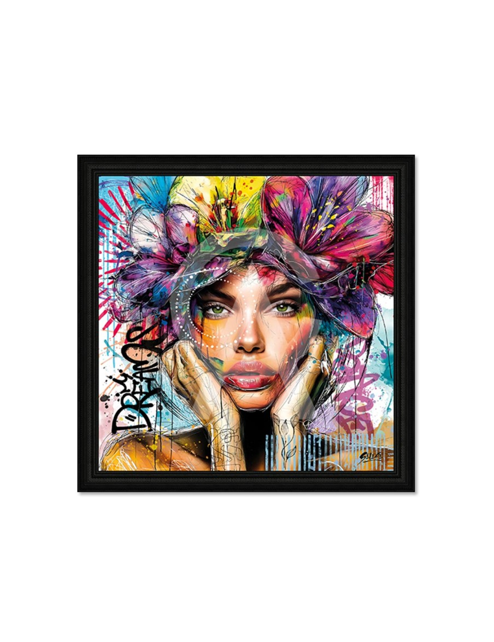 Tableau Femme Fleur Aquarelle – Seleste