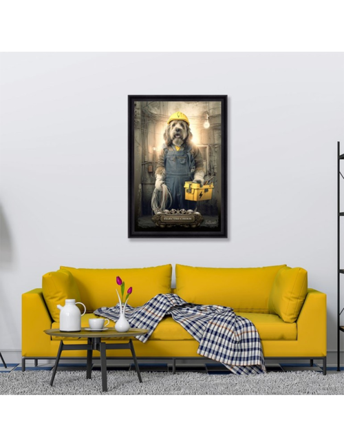 Tableau Electri-Chien – Sylvain Binet – 80×120 cm