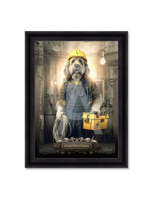 Tableau Electri-Chien – Sylvain Binet – 80×120 cm