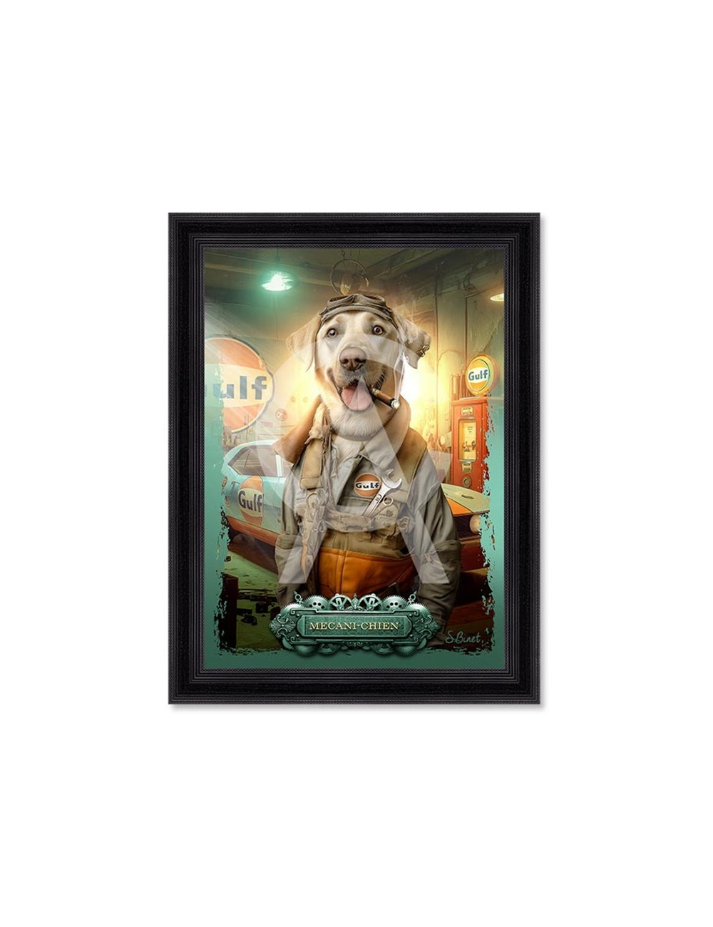 Tableau Mécani-Chien – Sylvain Binet – 80×120 cm