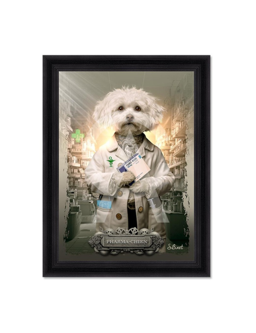 Tableau Pharma-Chien – Sylvain Binet – 80×120 cm