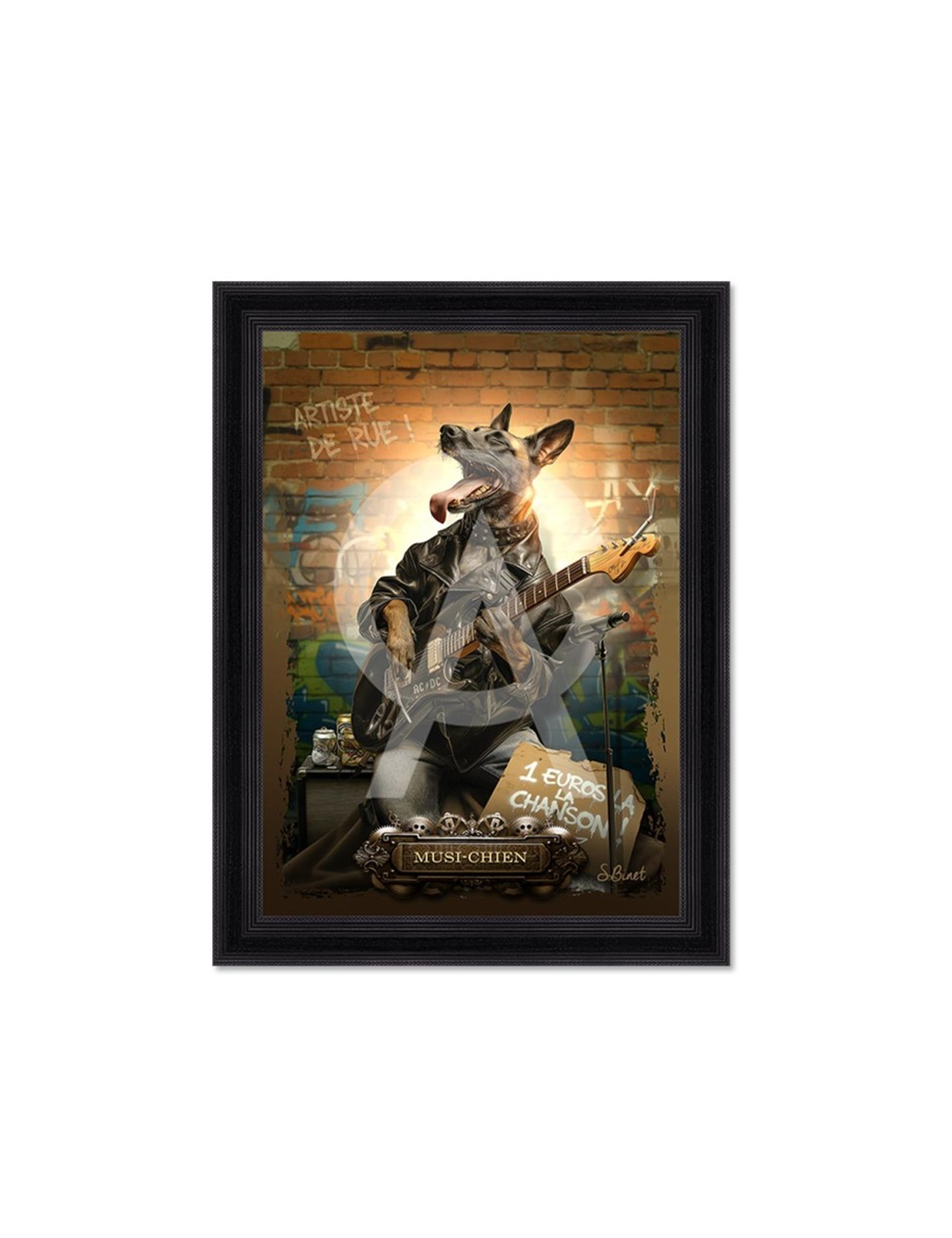 Tableau Musi-Chien – Sylvain Binet – 80×120 cm