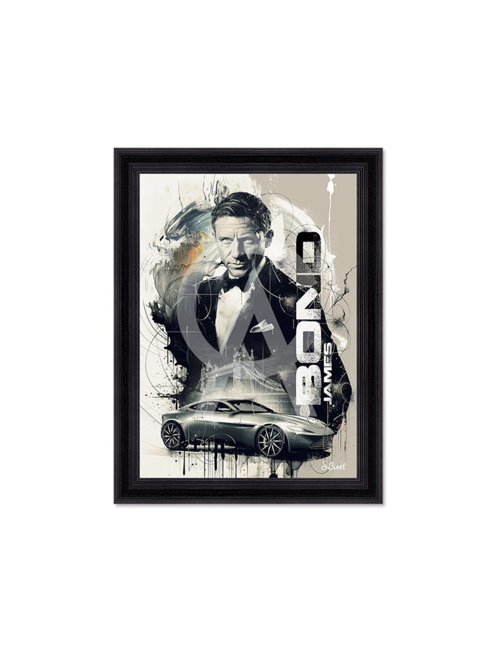 Tableau Daniel Craig – Sylvain Binet – 80×120 cm