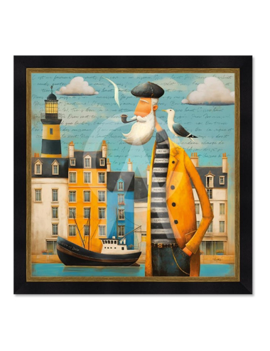 Tableau Le marin au port – Romaric