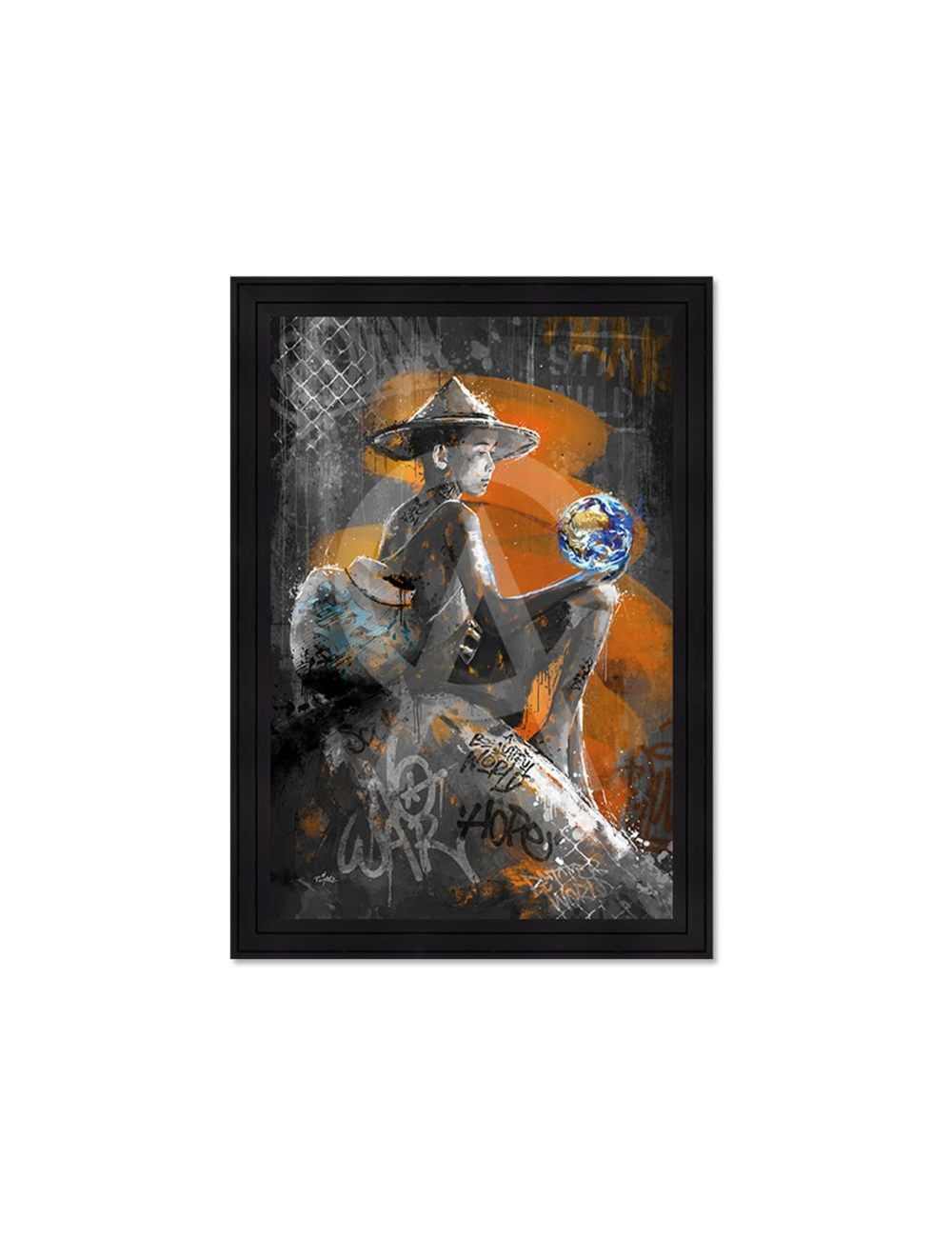 Tableau Le pêcheur et la terre – Romaric – 80x120