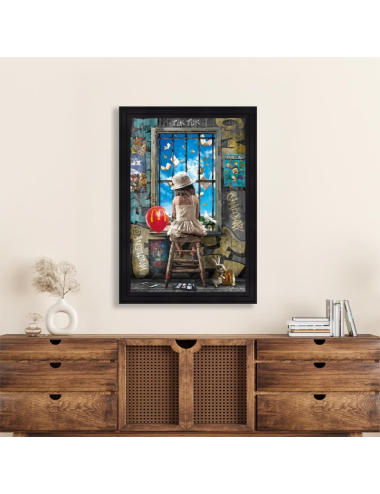 Tableau 80x120 street art Romaric Le fléau