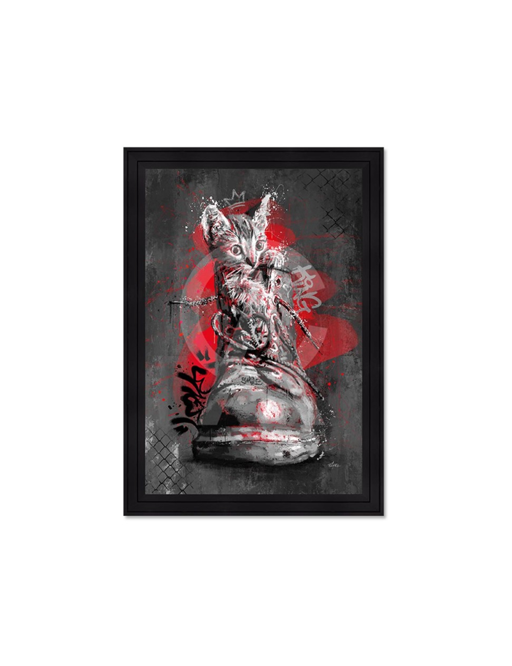 Tableau Le chaton dans la chaussure – Romaric