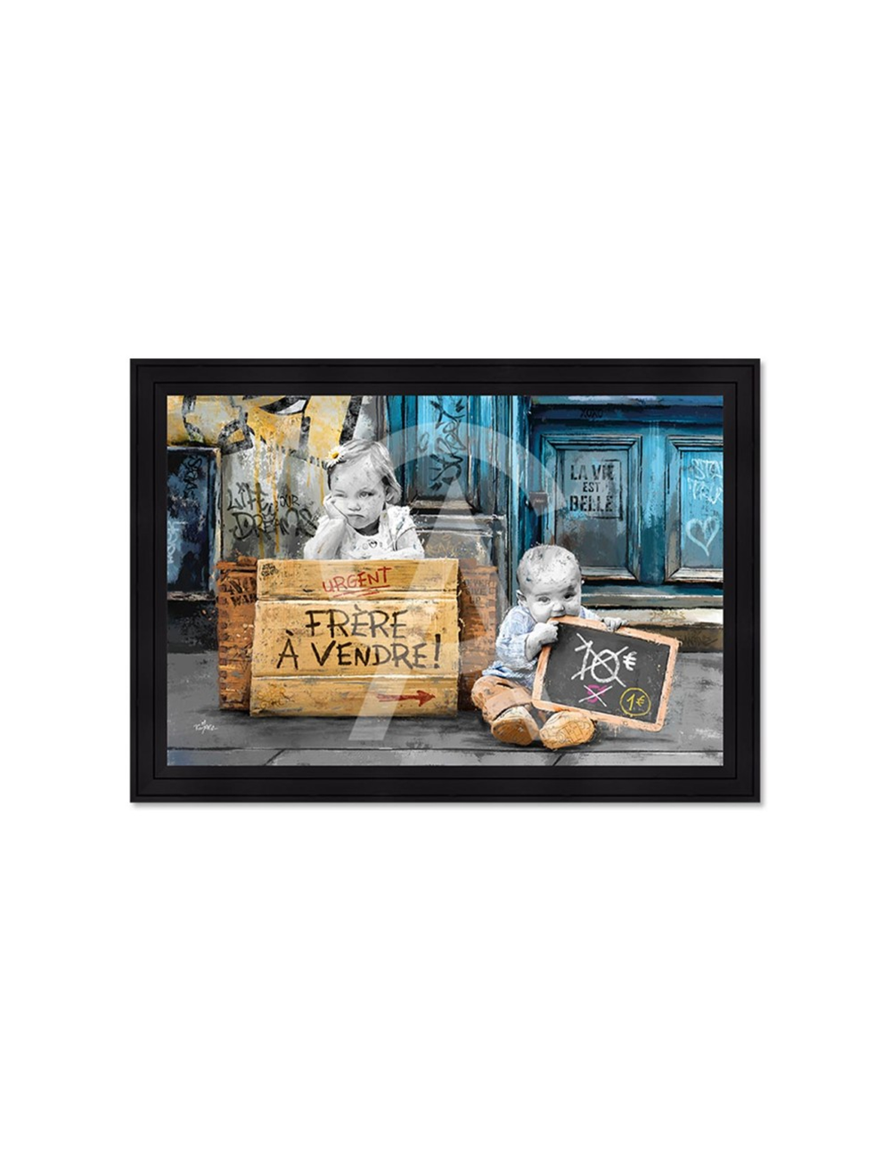 Tableau La petite fille et son frère – Romaric – 80x120