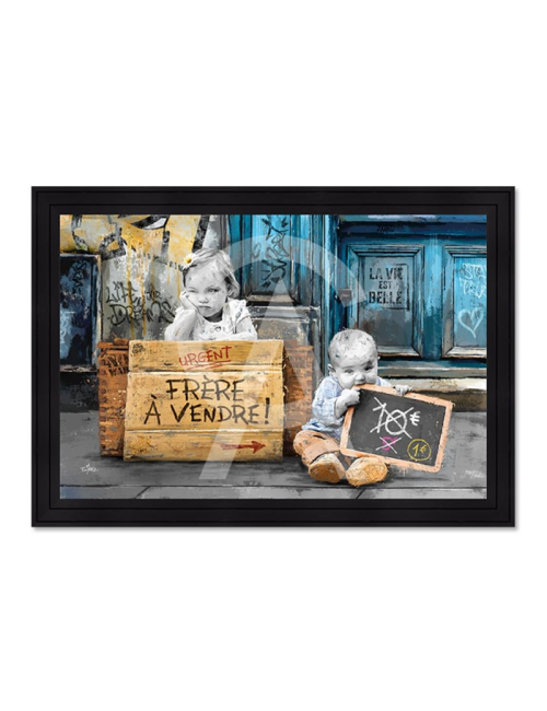 Tableau La petite fille et son frère – Romaric – 80x120