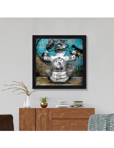 Tableau street art Romaric Bébé tatoué