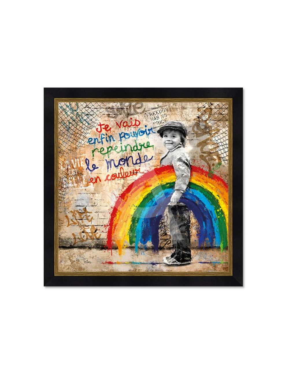 Tableau Le petit garçon et l’arc-en-ciel – Romaric