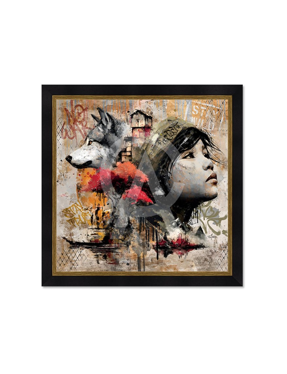 Tableau La fille et le loup – Romaric