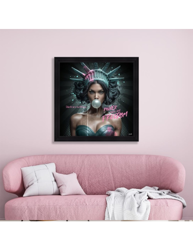Tableau contemporain Sarah B. Status décoration murale