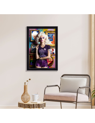 Tableau The DragQueen 80x120 Alexandre Granger – art mural pop