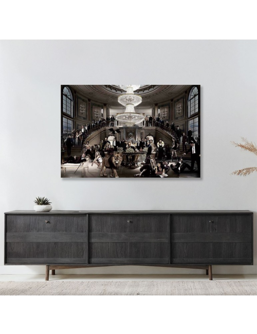 Tableau scène luxe sur verre 80x120 – esprit chic