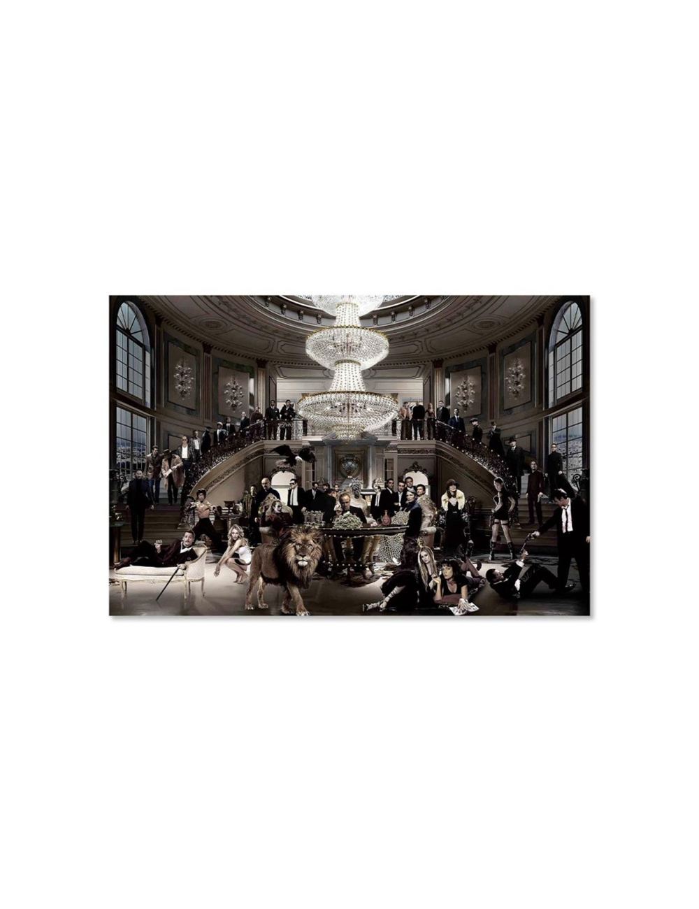 Tableau scène luxe sur verre 80x120 – esprit chic