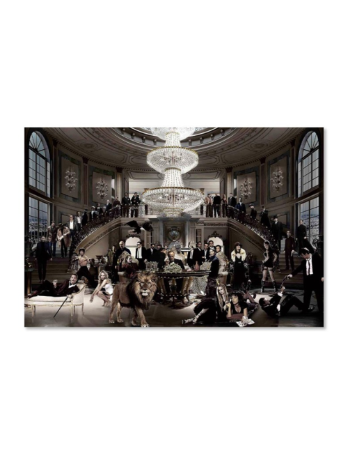 Tableau scène luxe sur verre 80x120 – esprit chic