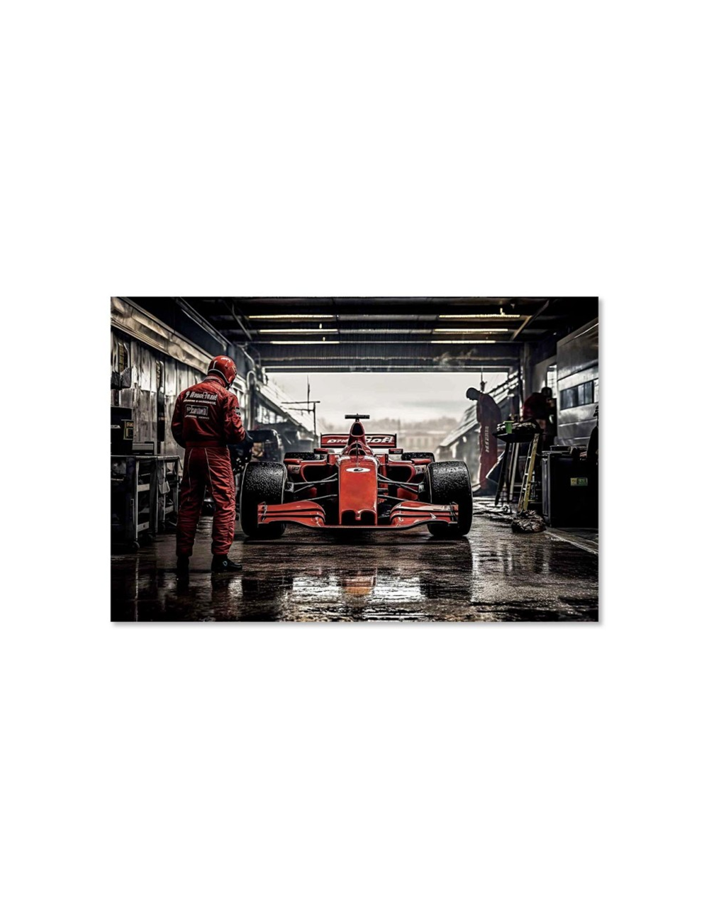 Tableau Formule 1 sur verre – esprit compétition