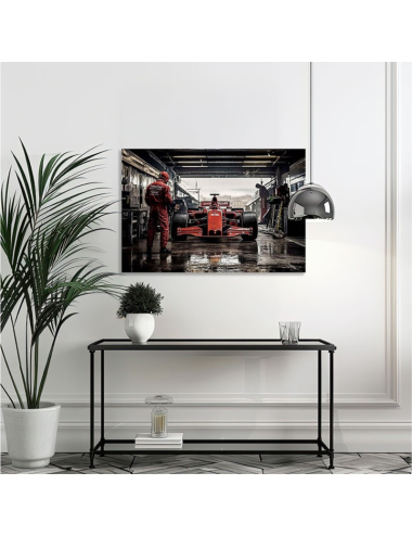 Tableau sur verre Formule 1 design – décoration murale sport automobile