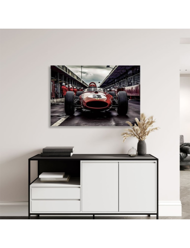 Tableau sur verre voiture de course – décoration murale sport automobile