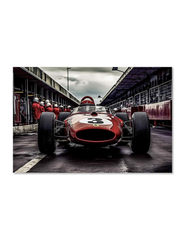 Tableau voiture de course sur verre – style racing