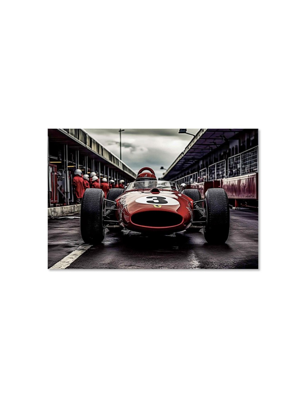 Tableau voiture de course sur verre – style racing