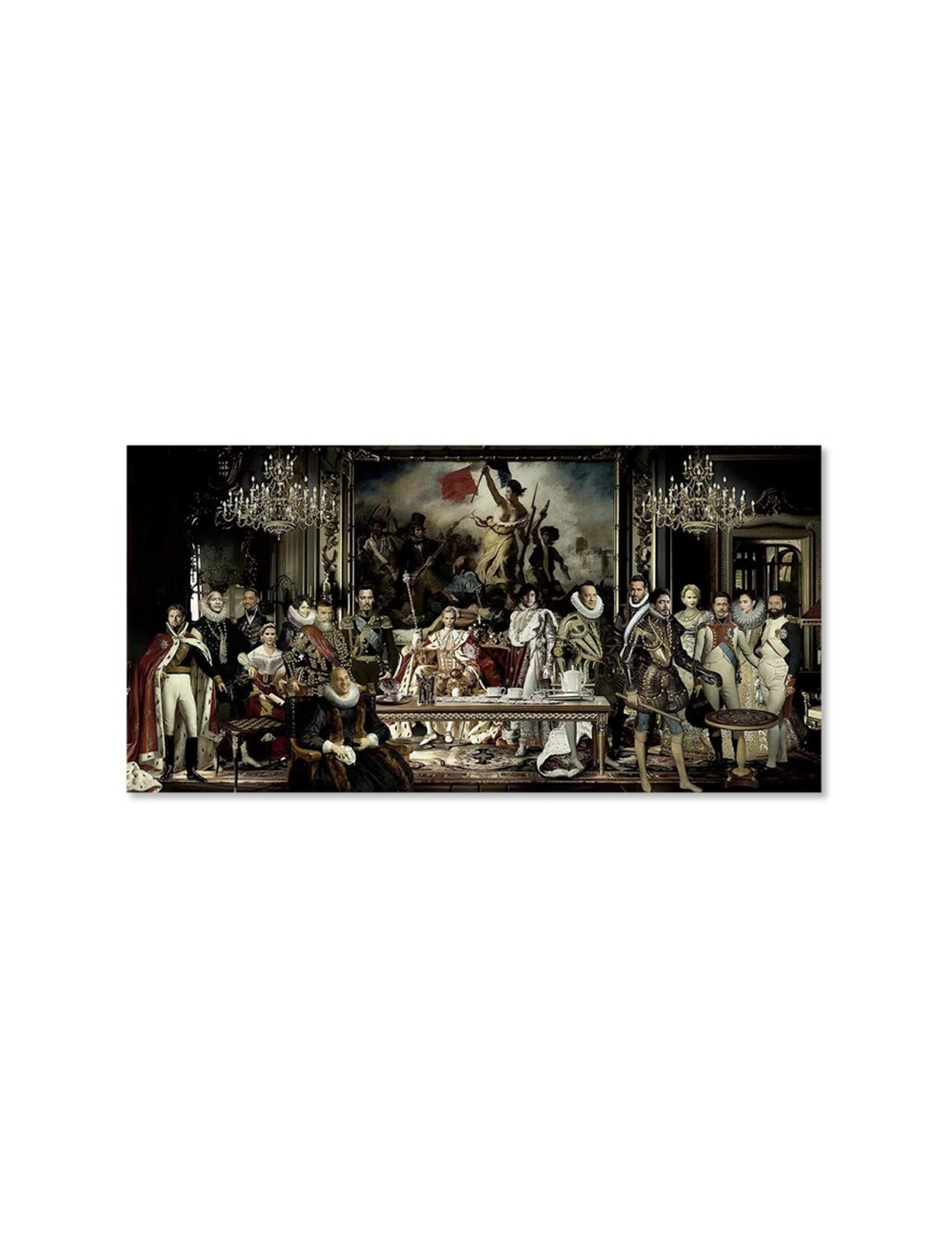 Tableau scène historique sur verre