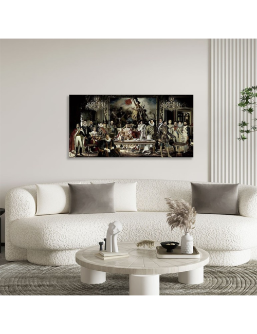 Tableau scène historique sur verre