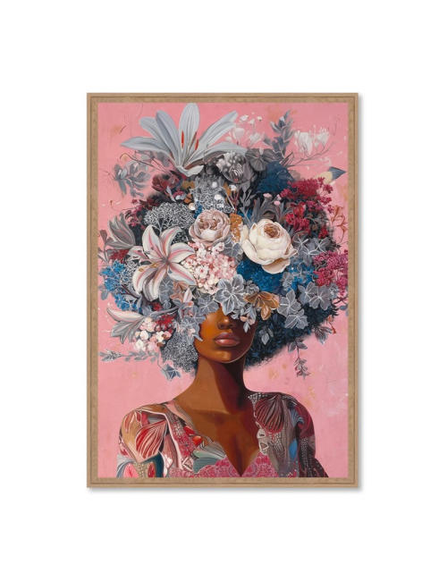 Tableau portrait floral poétique – Orya