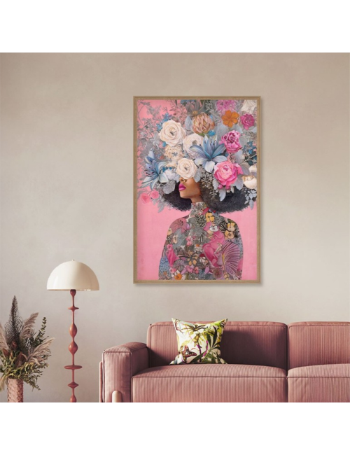 Tableau portrait floral élégant – Orya