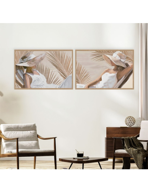 Tableau femme au chapeau solaire – Orya