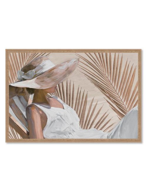 Tableau femme allongée au chapeau – Orya