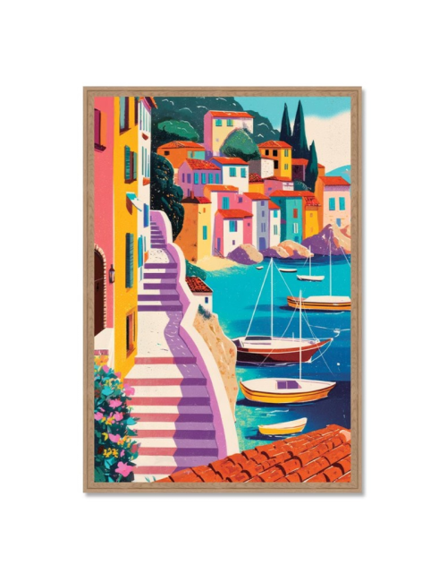 Tableau village méditerranéen 80x120 – Orya