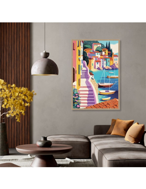 Tableau village méditerranéen 80x120 – Orya