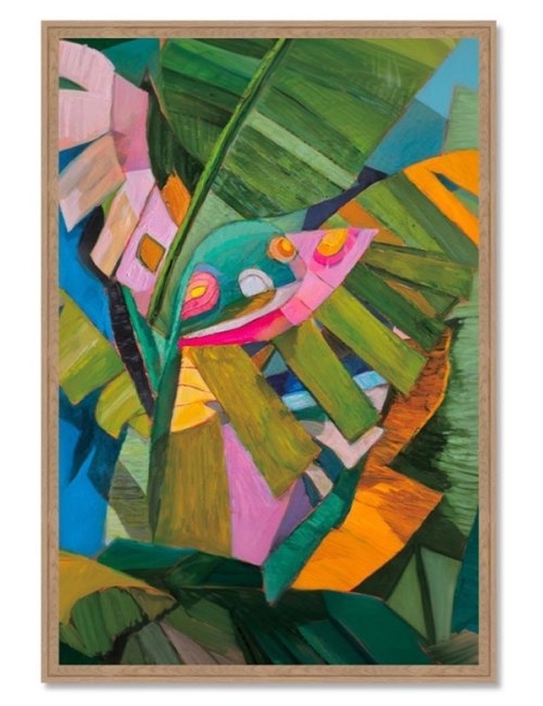 Tableau abstrait végétal coloré – Orya