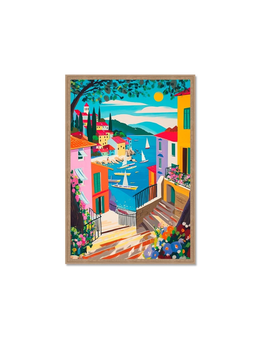 Tableau village méditerranéen 80x120 – Orya