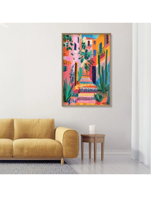Tableau ruelle méditerranéenne colorée – Orya